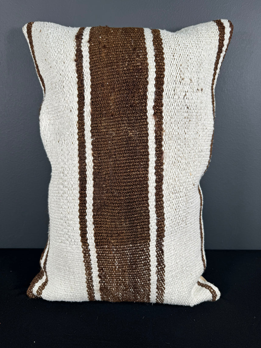 Turkish Hemp Pillow Cushion Natural Beige Brown Pillow Cushion Cover 16" x 24" #30172