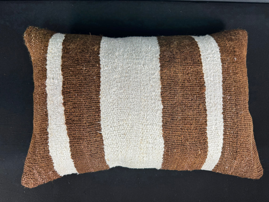 Turkish Hemp Pillow Cushion Natural Beige Brown Pillow Cushion Cover 16" x 24" #30141