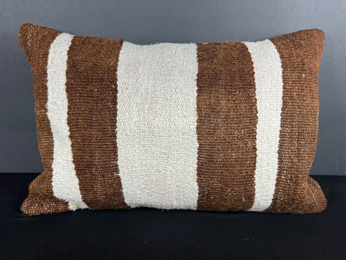 Turkish Hemp Pillow Cushion Natural Beige Brown Pillow Cushion Cover 16" x 24" #30141