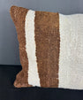 Turkish Hemp Pillow Cushion Natural Beige Brown Pillow Cushion Cover 16" x 24" #30141