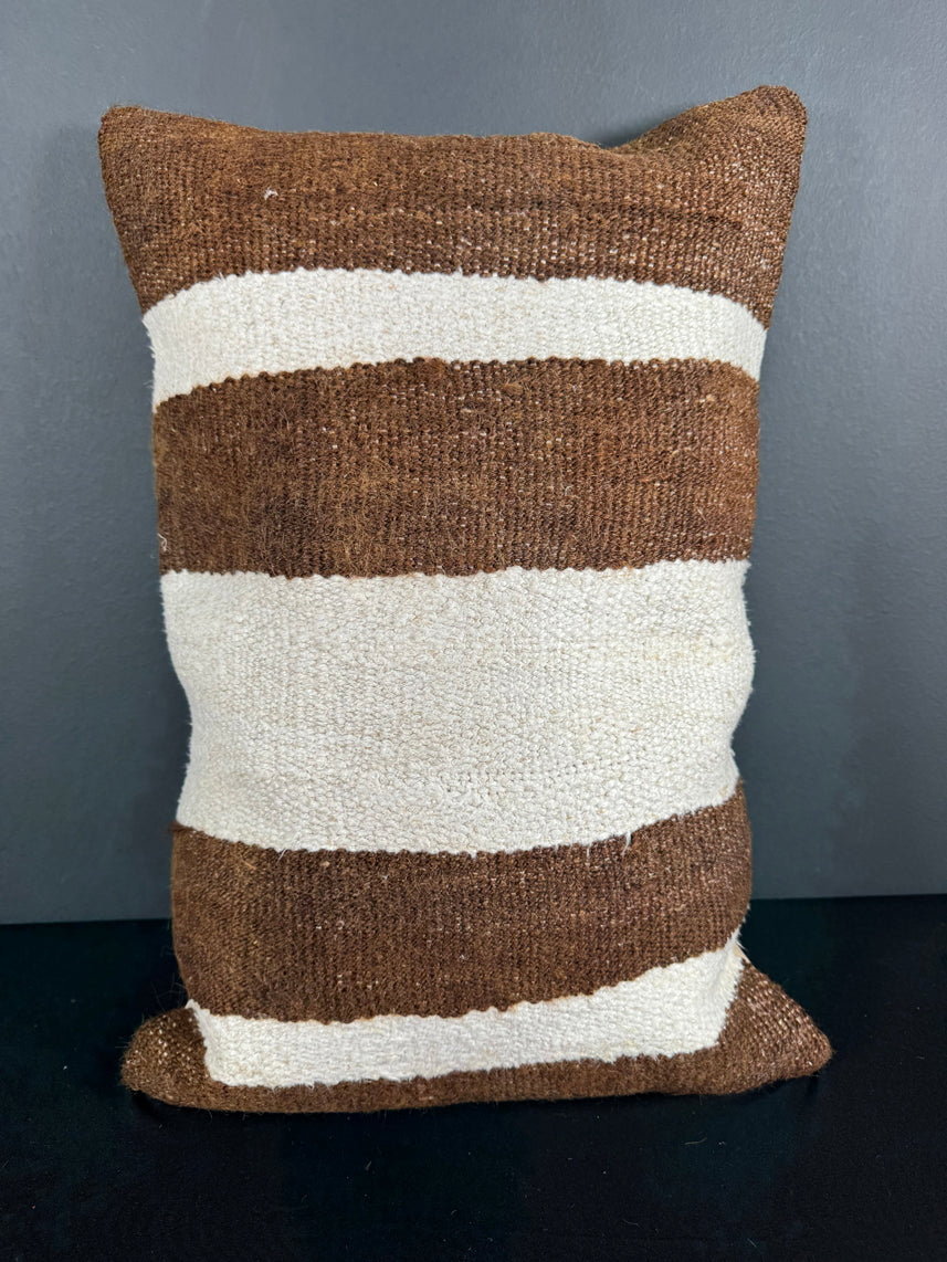 Turkish Hemp Pillow Cushion Natural Beige Brown Pillow Cushion Cover 16" x 24" #30141