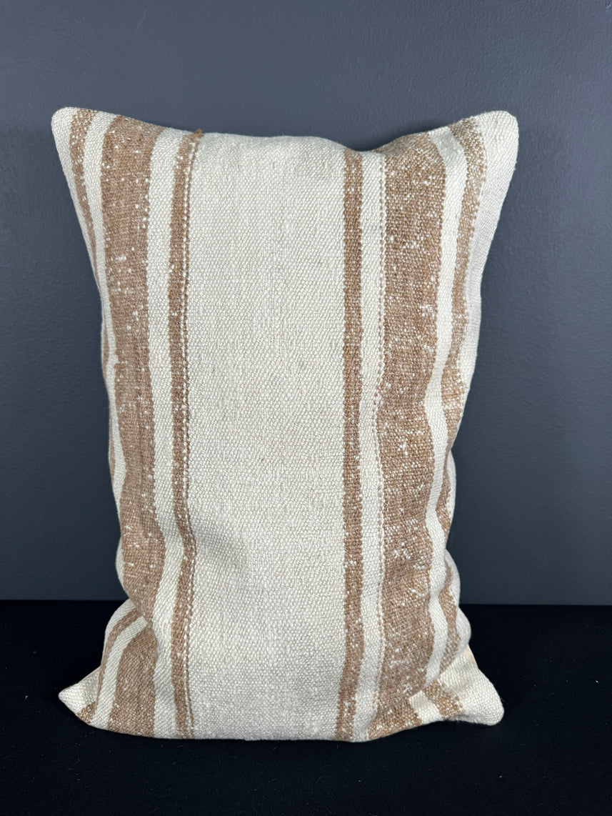 Turkish Hemp Pillow Cushion Natural Beige Brown Pillow Cushion Cover 16" x 24" #30175