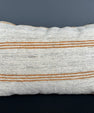 Turkish Hemp Pillow Cushion Natural Beige Rust Pillow Cushion Cover 16" x 24" #30174