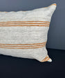 Turkish Hemp Pillow Cushion Natural Beige Rust Pillow Cushion Cover 16" x 24" #30174
