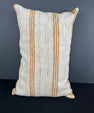 Turkish Hemp Pillow Cushion Natural Beige Rust Pillow Cushion Cover 16" x 24" #30174