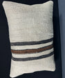 Turkish Hemp Pillow Cushion Natural Beige Black Pillow Cushion Cover 16" x 24" #30142