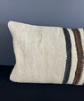 Turkish Hemp Pillow Cushion Natural Beige Black Pillow Cushion Cover 16" x 24" #30142