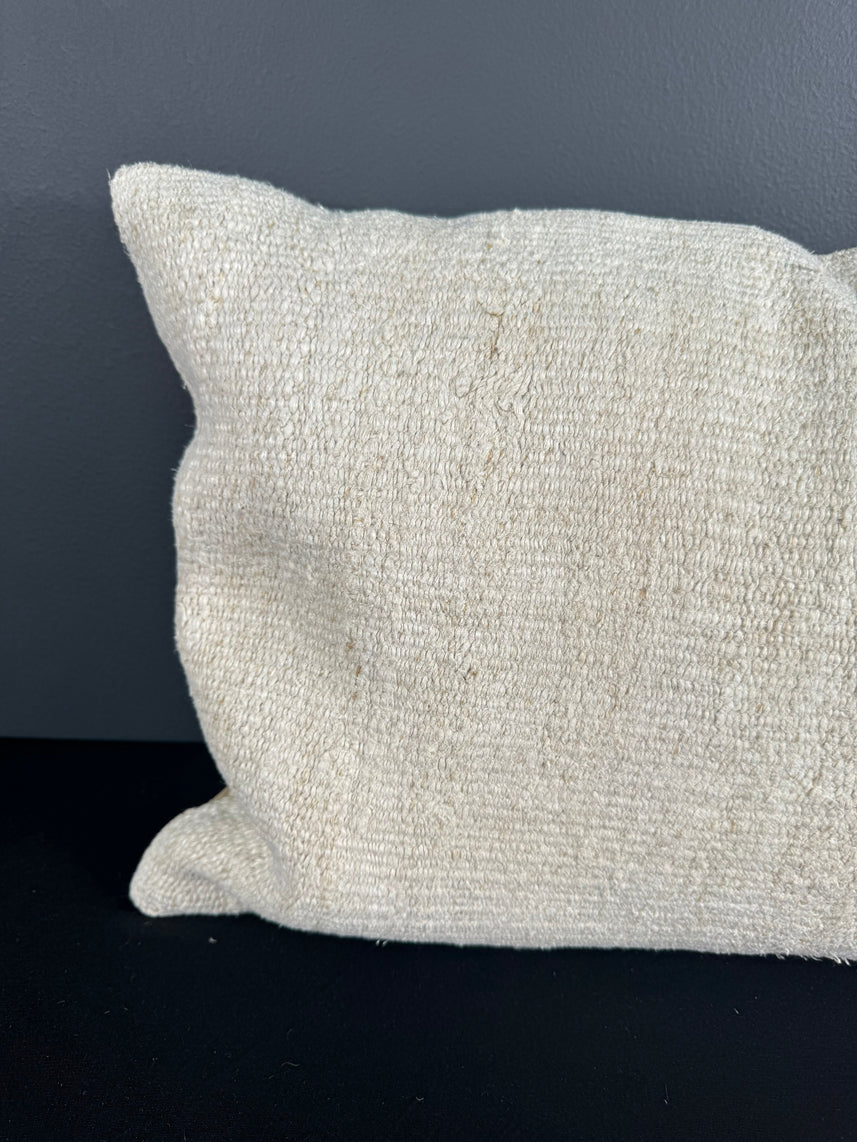Turkish Hemp Pillow Cushion Natural Beige Pillow Cushion Cover 16" x 24" #30161
