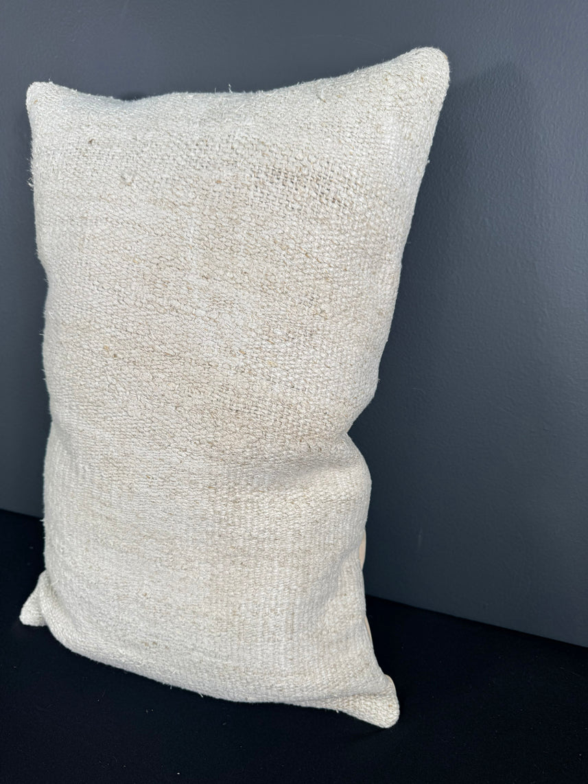Turkish Hemp Pillow Cushion Natural Beige Pillow Cushion Cover 16" x 24" #30161