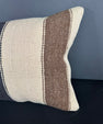 Turkish Hemp Pillow Cushion Natural Beige Black Pillow Cushion Cover 16" x 24" #30143