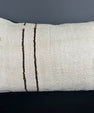Turkish Hemp Pillow Cushion Natural Beige Brown Pillow Cushion Cover 16" x 24" #30149