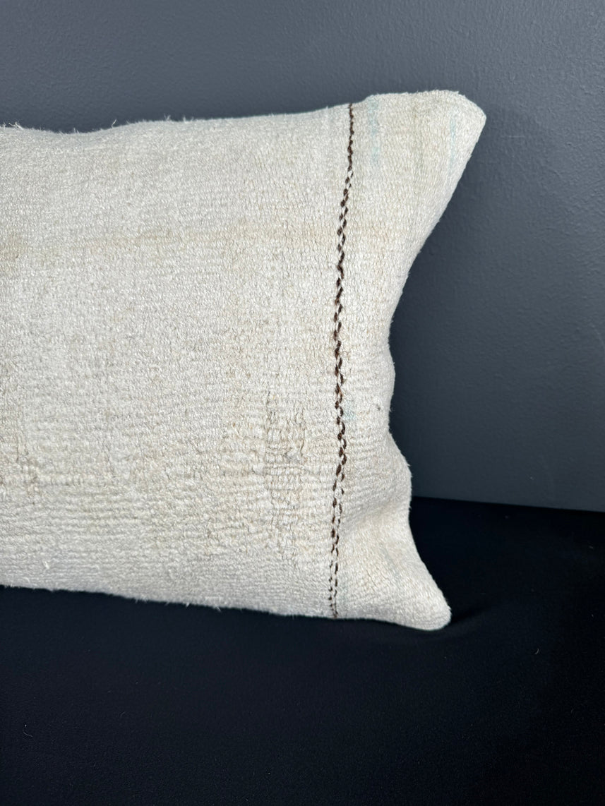 Turkish Hemp Pillow Cushion Natural Beige Brown Pillow Cushion Cover 16" x 24" #30149