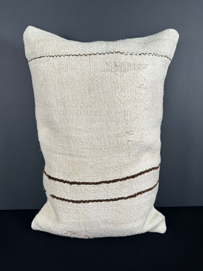Turkish Hemp Pillow Cushion Natural Beige Brown Pillow Cushion Cover 16" x 24" #30149