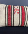 Turkish Hemp Pillow Cushion Natural Beige Red Pillow Cushion Cover 16" x 24" #30176