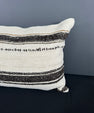 Turkish Hemp Pillow Cushion Natural Beige Dark Brown Pillow Cushion Cover 16" x 24" #30154