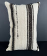 Turkish Hemp Pillow Cushion Natural Beige Dark Brown Pillow Cushion Cover 16" x 24" #30154