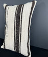 Turkish Hemp Pillow Cushion Natural Beige Dark Brown Pillow Cushion Cover 16" x 24" #30154