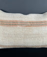 Turkish Hemp Pillow Cushion Natural Beige Rust Pillow Cushion Cover 16" x 24" #30155