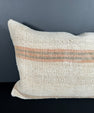 Turkish Hemp Pillow Cushion Natural Beige Rust Pillow Cushion Cover 16" x 24" #30155