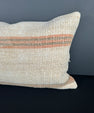 Turkish Hemp Pillow Cushion Natural Beige Rust Pillow Cushion Cover 16" x 24" #30155