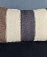 Turkish Hemp Pillow Cushion Natural Beige Black Pillow Cushion Cover 16" x 24" #30147