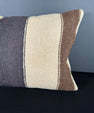 Turkish Hemp Pillow Cushion Natural Beige Black Pillow Cushion Cover 16" x 24" #30147