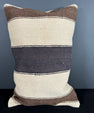 Turkish Hemp Pillow Cushion Natural Beige Black Pillow Cushion Cover 16" x 24" #30147
