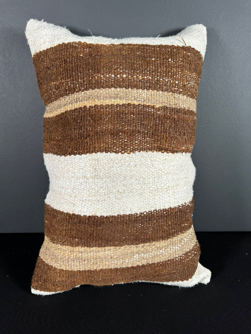 Turkish Hemp Pillow Cushion Natural Beige Brown Pillow Cushion Cover 16" x 24" #30064