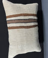 Turkish Hemp Pillow Cushion Natural Beige Brown Pillow Cushion Cover 16" x 24" #30148