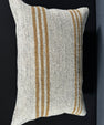 Turkish Hemp Pillow Cushion Natural Beige Rust Pillow Cushion Cover 16" x 24" #30065