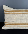 Turkish Hemp Pillow Cushion Natural Beige Rust Pillow Cushion Cover 16" x 24" #30065