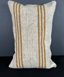 Turkish Hemp Pillow Cushion Natural Beige Rust Pillow Cushion Cover 16" x 24" #30065