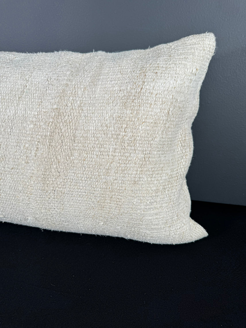 Turkish Hemp Pillow Cushion Natural Beige Pillow Cushion Cover 16" x 24" #30066