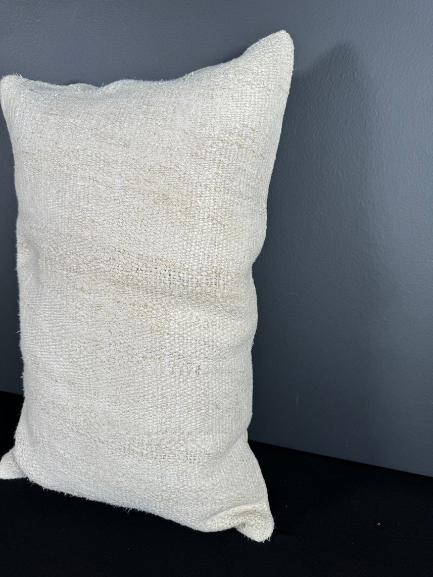Turkish Hemp Pillow Cushion Natural Beige Pillow Cushion Cover 16" x 24" #30066