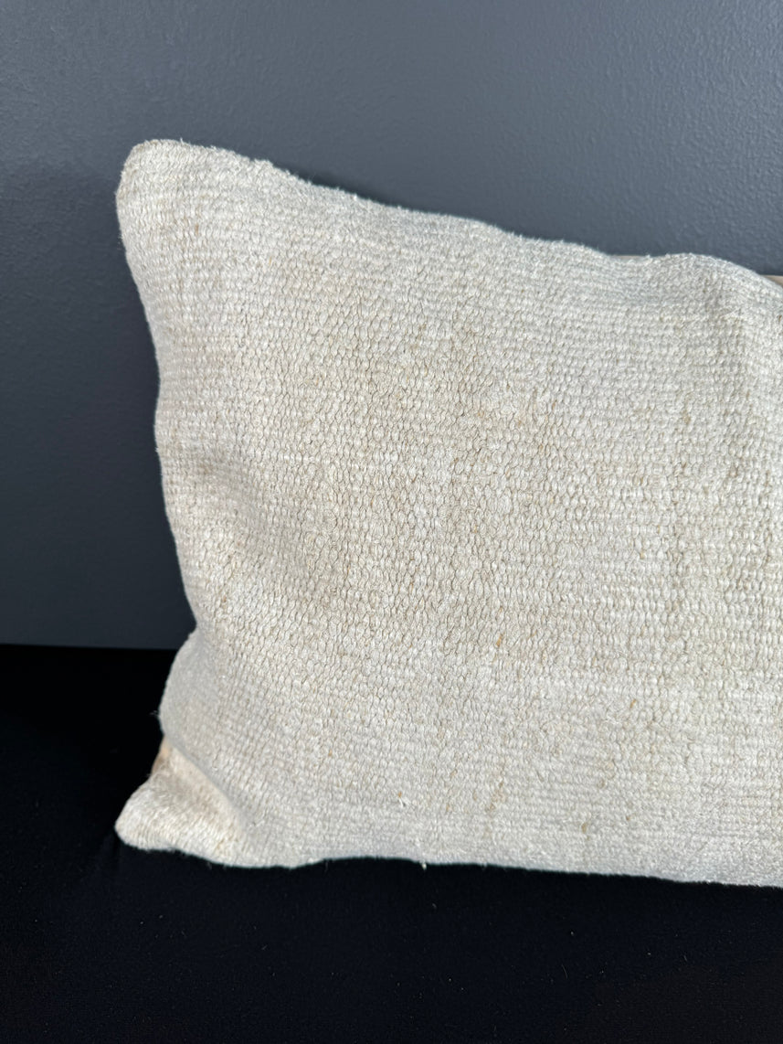 Turkish Hemp Pillow Cushion Natural Beige Pillow Cushion Cover 16" x 24" #30064