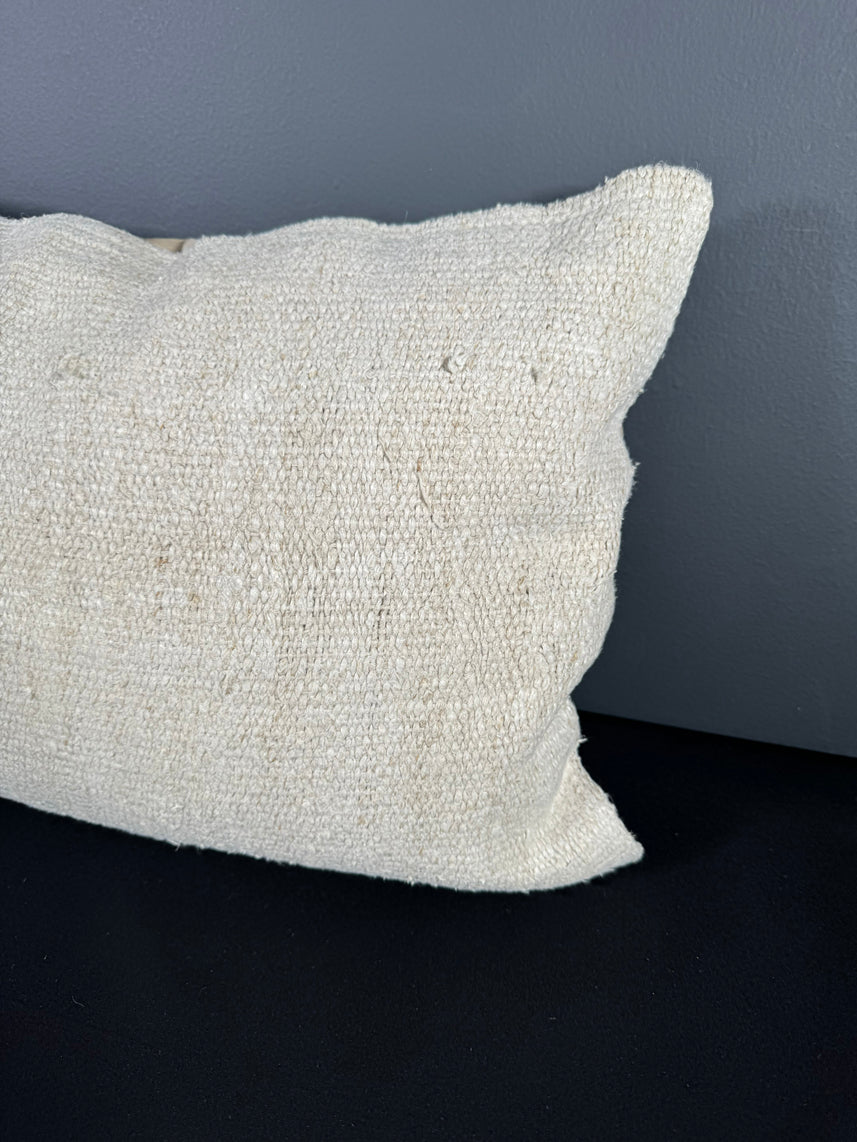 Turkish Hemp Pillow Cushion Natural Beige Pillow Cushion Cover 16" x 24" #30064