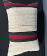 Turkish Hemp Pillow Cushion Natural Beige Red Pillow Cushion Cover 16" x 24" #30152