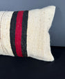 Turkish Hemp Pillow Cushion Natural Beige Red Pillow Cushion Cover 16" x 24" #30152