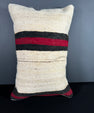 Turkish Hemp Pillow Cushion Natural Beige Red Pillow Cushion Cover 16" x 24" #30152