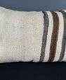 Turkish Hemp Pillow Cushion Natural Beige Brown Pillow Cushion Cover 16" x 24" #30163