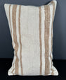 Turkish Hemp Pillow Cushion Natural Beige Brown Pillow Cushion Cover 16" x 24" #30165