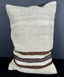Turkish Hemp Pillow Cushion Natural Beige Brown Pillow Cushion Cover 16" x 24" #30217