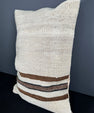 Turkish Hemp Pillow Cushion Natural Beige Brown Pillow Cushion Cover 16" x 24" #30217