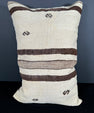 Turkish Hemp Pillow Cushion Natural Beige Brown Pillow Cushion Cover 16" x 24" #30166