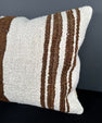 Turkish Hemp Pillow Cushion Natural Beige Brown Pillow Cushion Cover 16" x 24" #30218