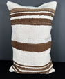 Turkish Hemp Pillow Cushion Natural Beige Brown Pillow Cushion Cover 16" x 24" #30218