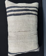 Turkish Hemp Pillow Cushion Natural Beige Black Pillow Cushion Cover 16" x 24" #30151
