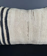 Turkish Hemp Pillow Cushion Natural Beige Black Pillow Cushion Cover 16" x 24" #30151