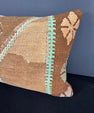Turkish Hemp Pillow Cushion Natural Beige Black Pillow Cushion Cover 16" x 24" #30219