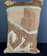 Turkish Hemp Pillow Cushion Natural Beige Black Pillow Cushion Cover 16" x 24" #30219